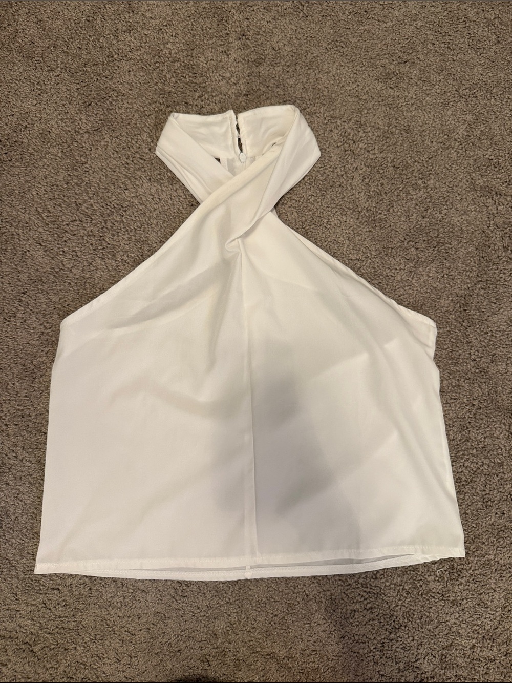White Twist Halter Camisole Top